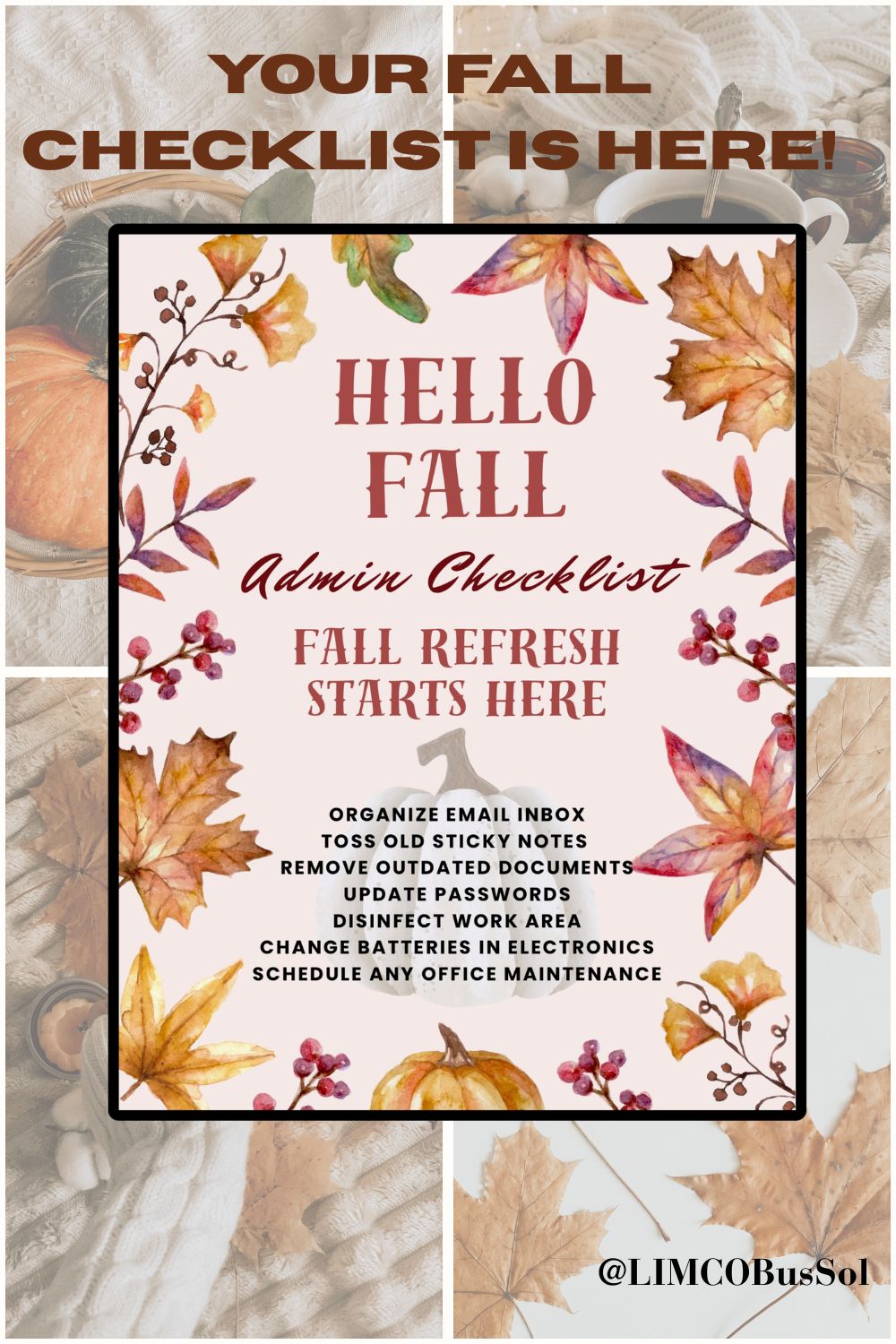Fall Admin Checklist Printable