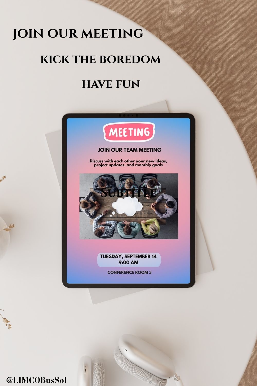Office Team Meeting Invitation
